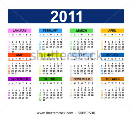Vector Stock 2011 Calendar