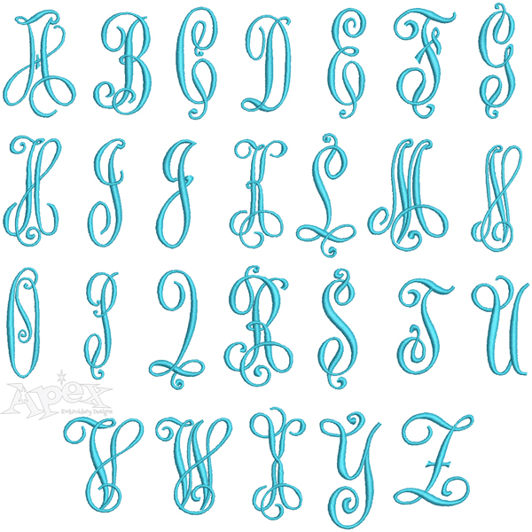 Victor Embroidery Font