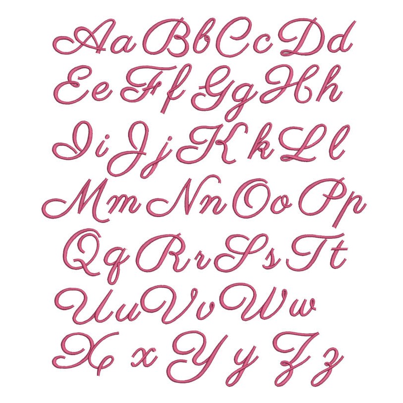 Victoria Script Font Embroidery Victoria Script Font Embroidery