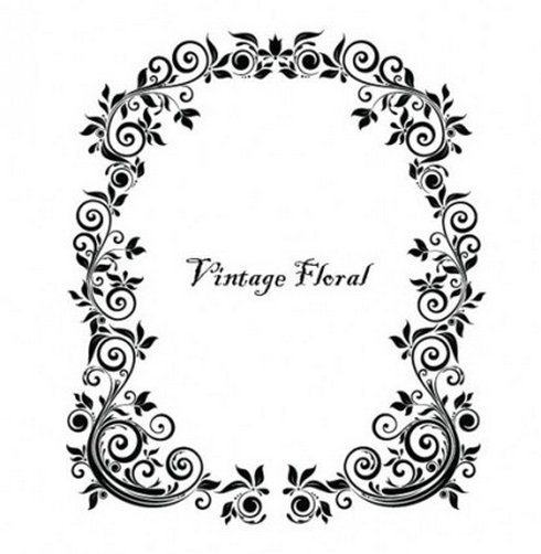 Vintage Floral Frame Vector Free