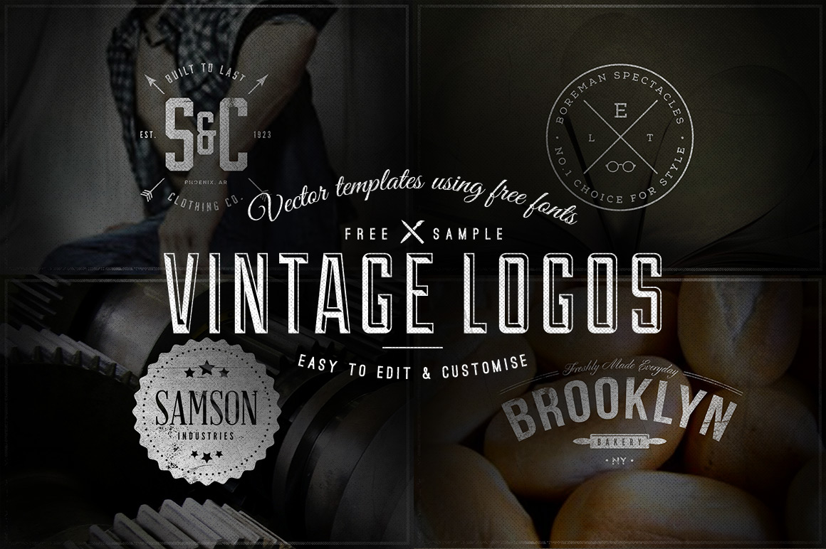 11 Vintage Free PSD Logo Template Images