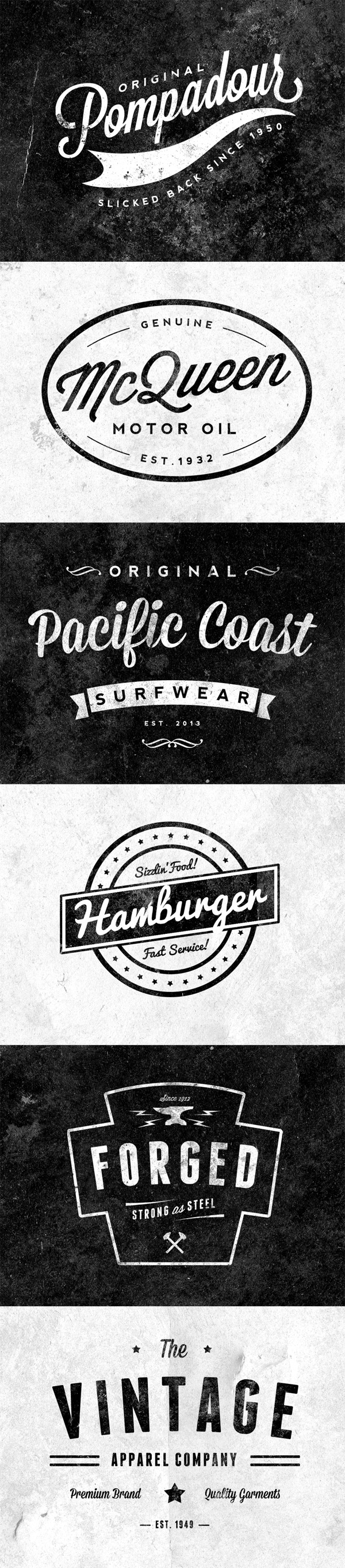 15 Retro Logo PSD Images