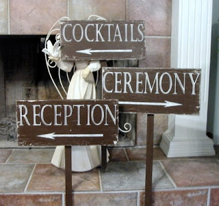 Wedding Reception Directional Signs