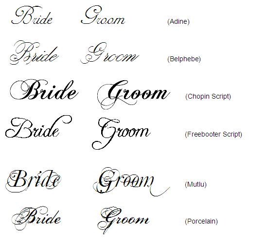 Wedding Script Fonts