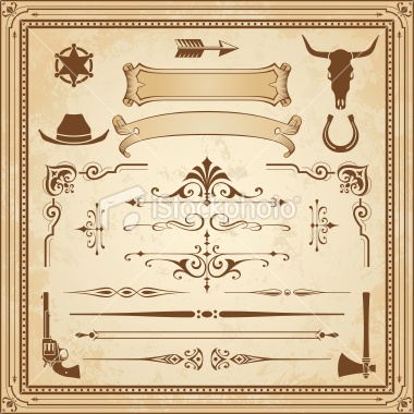 West Wild Vector Illustration West Wild Vector Illustration