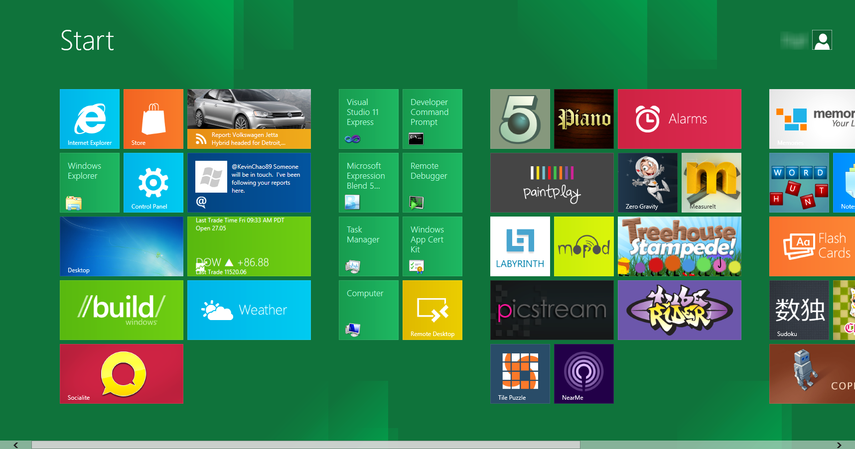 Windows 8 Metro Desktop