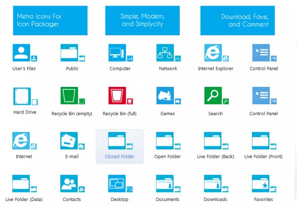 Windows 8 Metro Icons