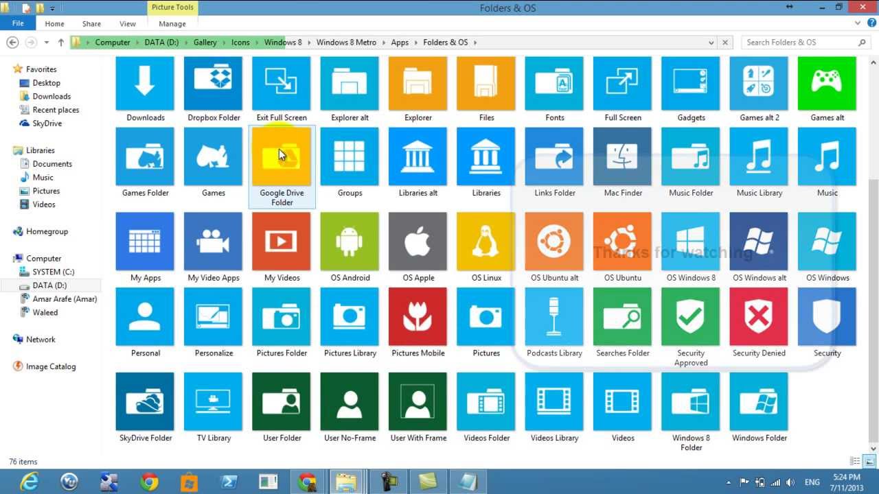 Windows 8 Metro Icons