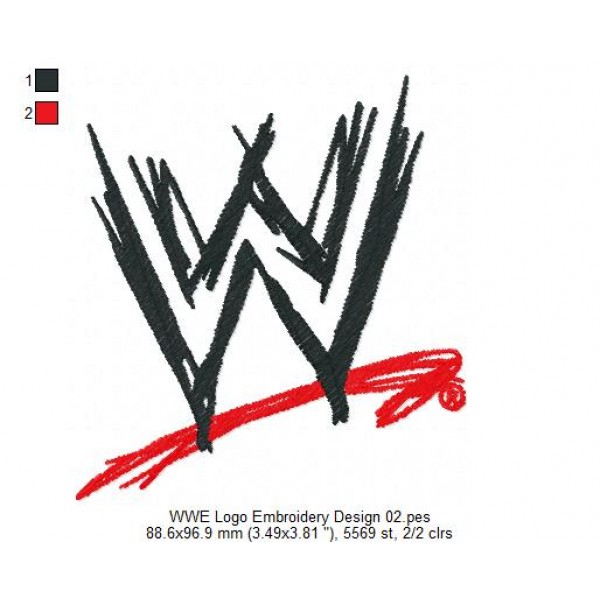 WWE Logo Embroidery Design