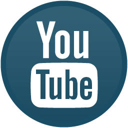 YouTube Flat Icon Round