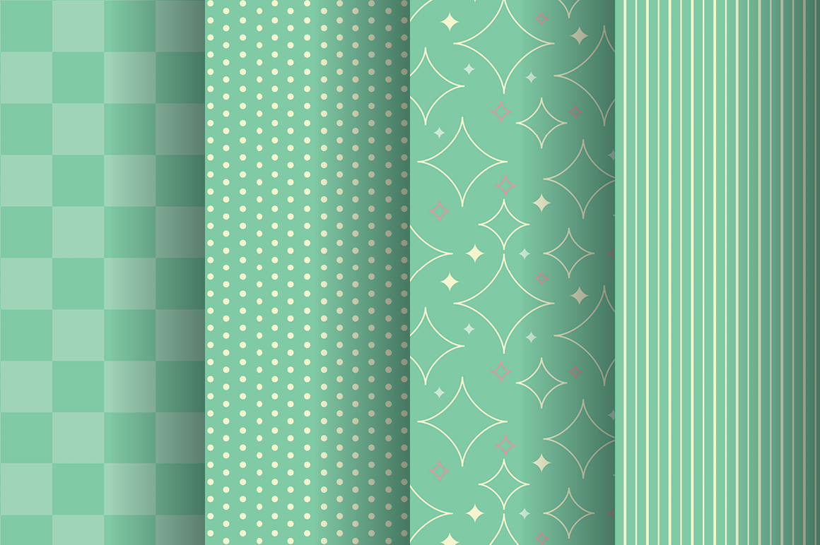 1950s Retro Seamless Patterns