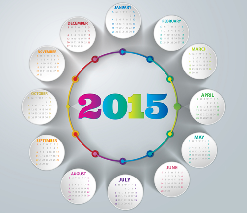 2015 Calendar Vector Design