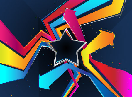 Abstract Stars Vector