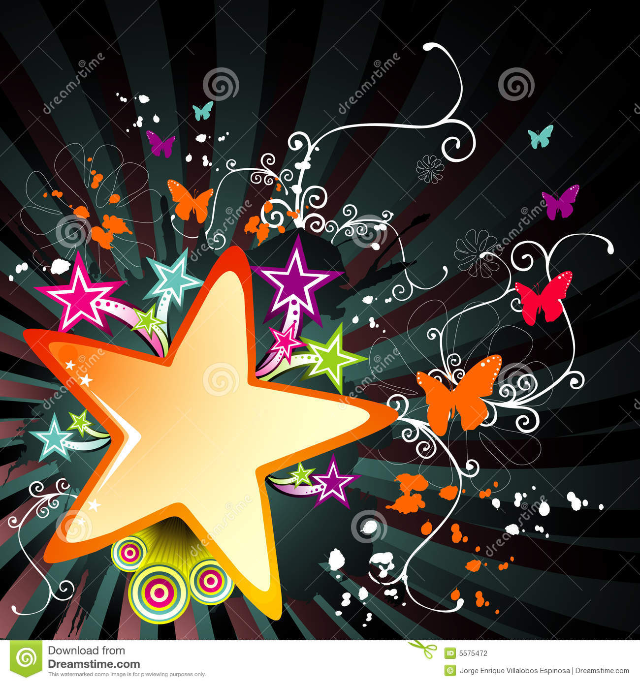 Abstract Stars Vector