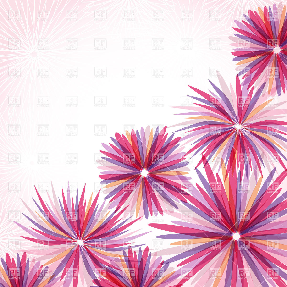 Abstract Violet Flower Clip Art