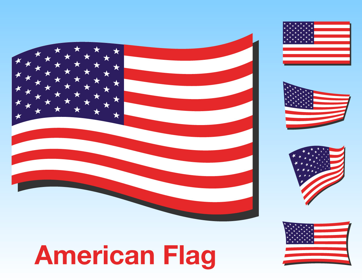 American Flag Vector Free