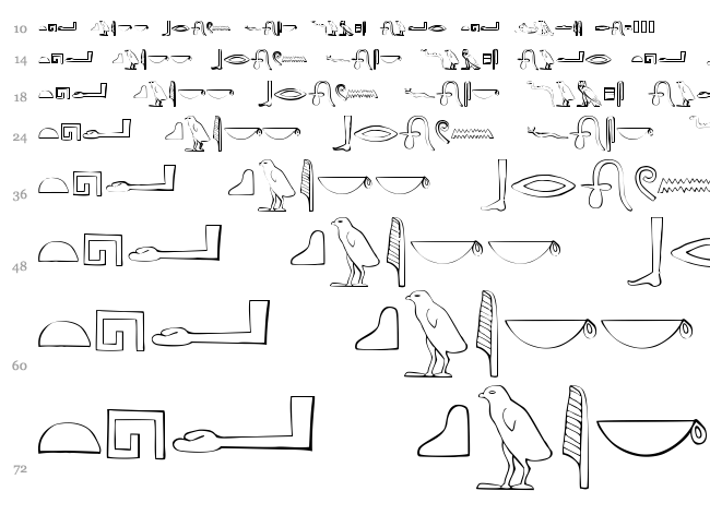 Ancient Egyptian Hieroglyphics Font