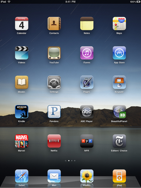 Apple iPad Home Screen Icons Apple iPad Home Screen Icons