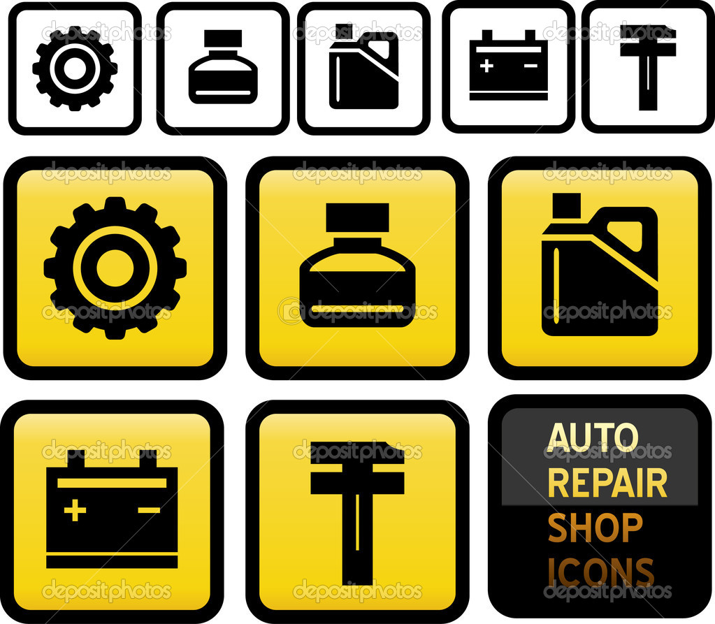 Auto Repair Shop Icons
