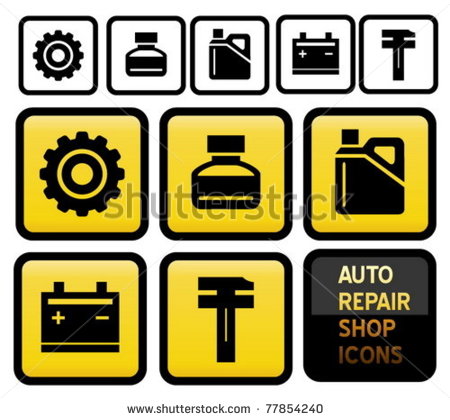 Auto Repair Shop Icons