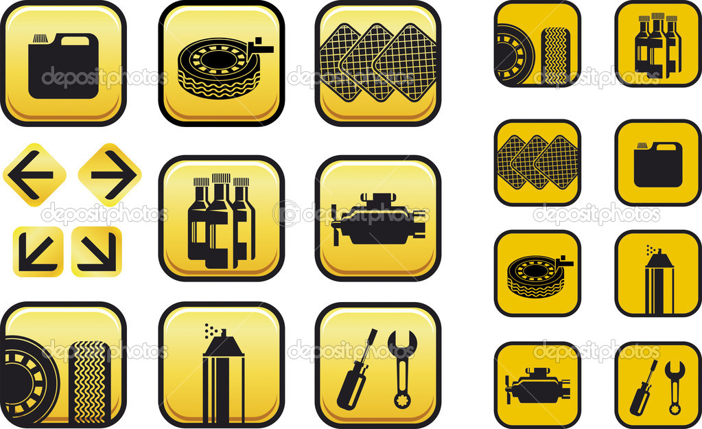Auto Repair Shop Icons