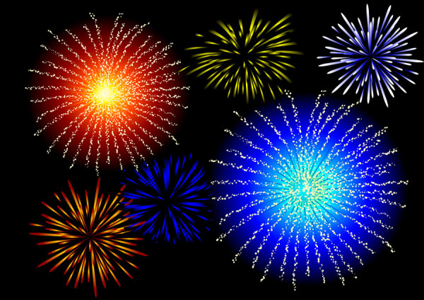 Background White Colorful Fireworks Background White Colorful Fireworks