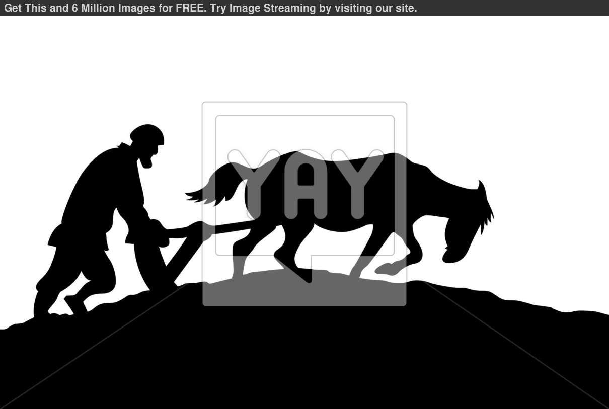 Barn Scene Silhouette Clip Art