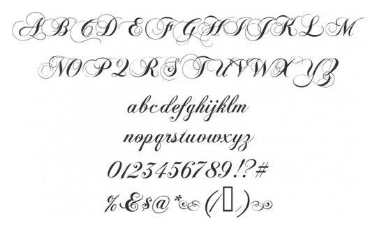 10 Old Beautiful Cursive Fonts Images