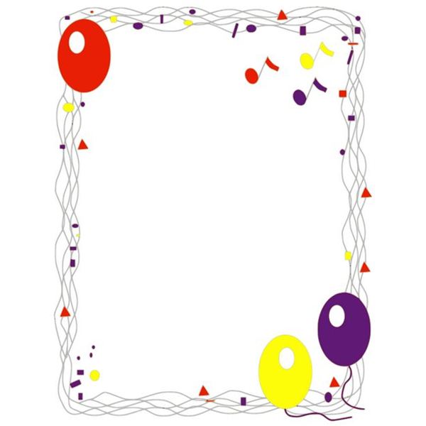 Birthday Confetti Border