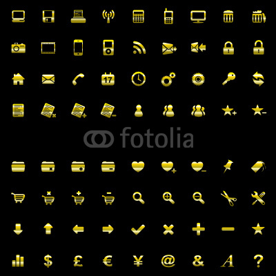 Black and Gold Icons