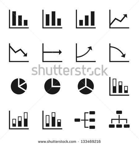 Black and White Chart Icon