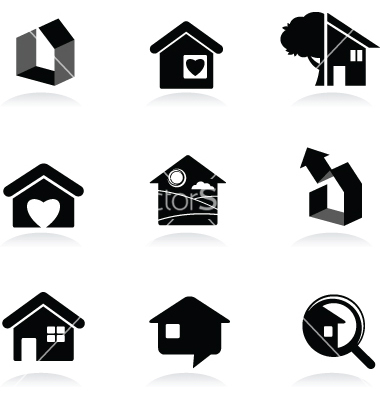 Black and White Real Estate Logos