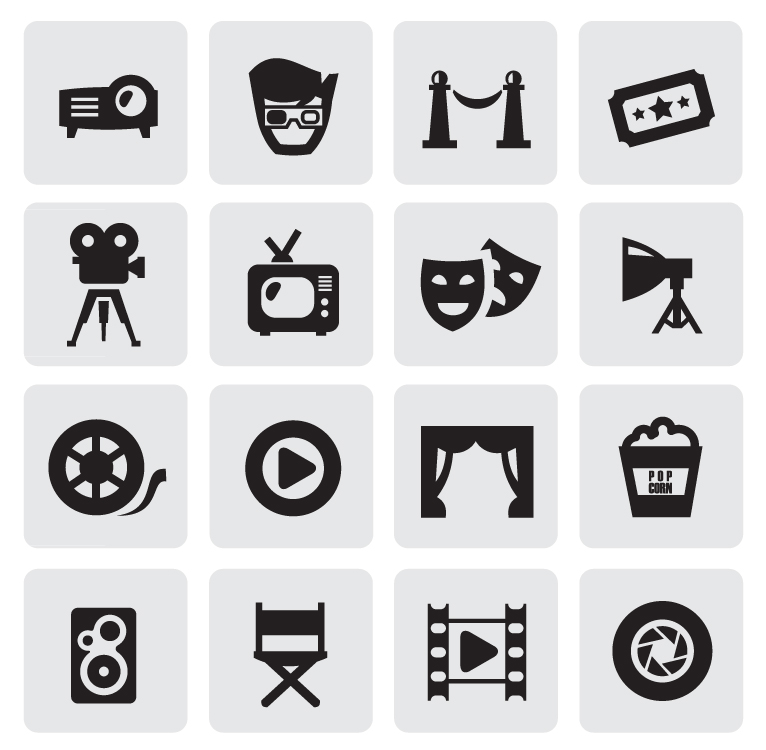 Black and White Vector Icons