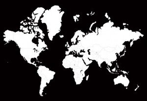 Black and White World Map Vector