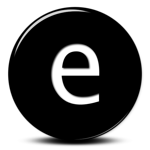 Black Letter E Icon