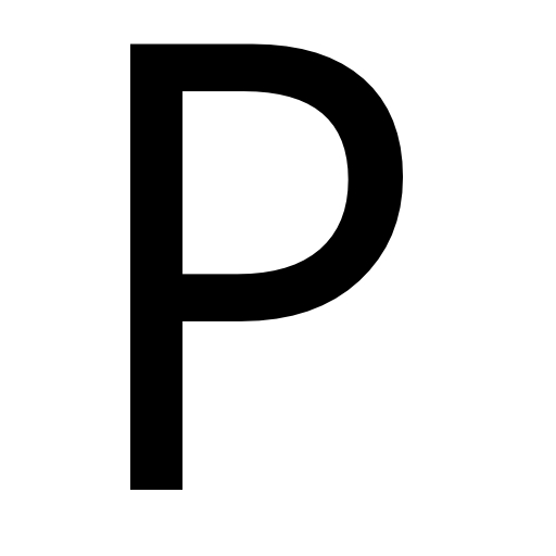 Black Letter P Icon