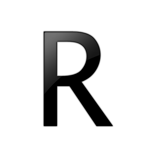 Black Letter R Icon