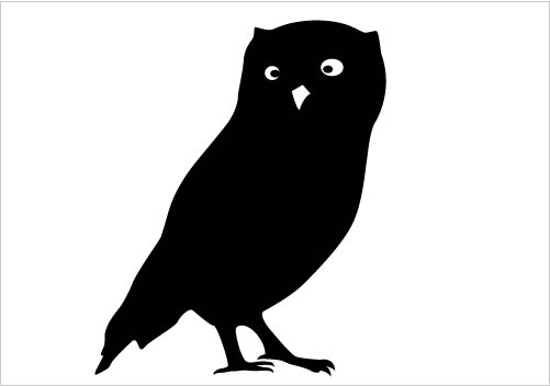 Black Owl Silhouette Clip Art