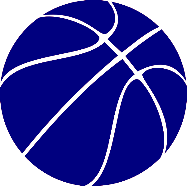 Blue and White Basketball Clip Art