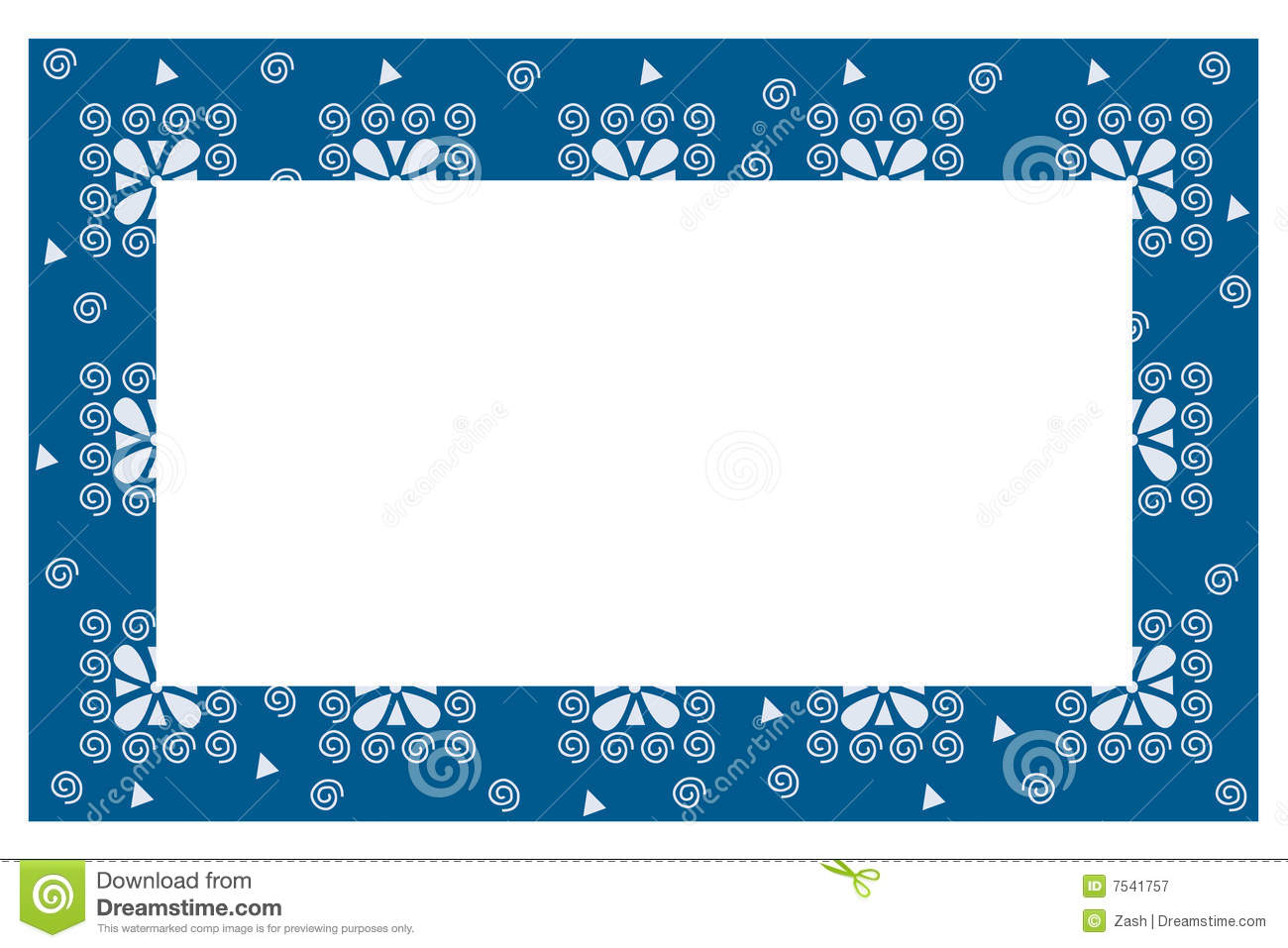 Blue and White Borders