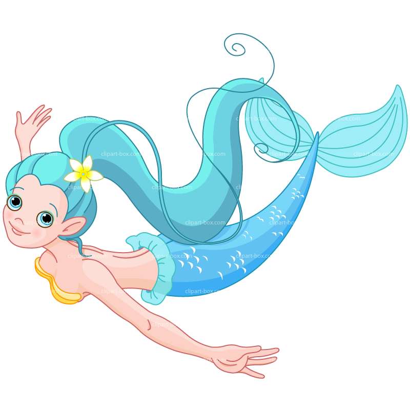 Blue Mermaid Clip Art