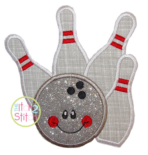 Bowling Embroidery Applique Designs Bowling Embroidery Applique Designs