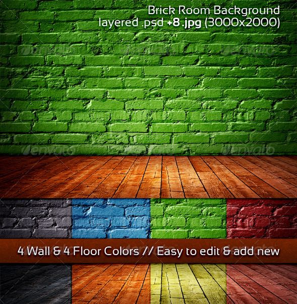 Brick Room Background Photoshop