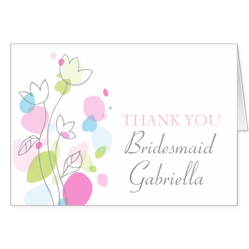 Bridesmaid Thank You Cards Bridesmaid Thank You Cards