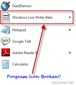 Broken Windows 7 Desktop Icons