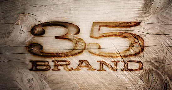 Burnt Wood Text Effect Photoshop