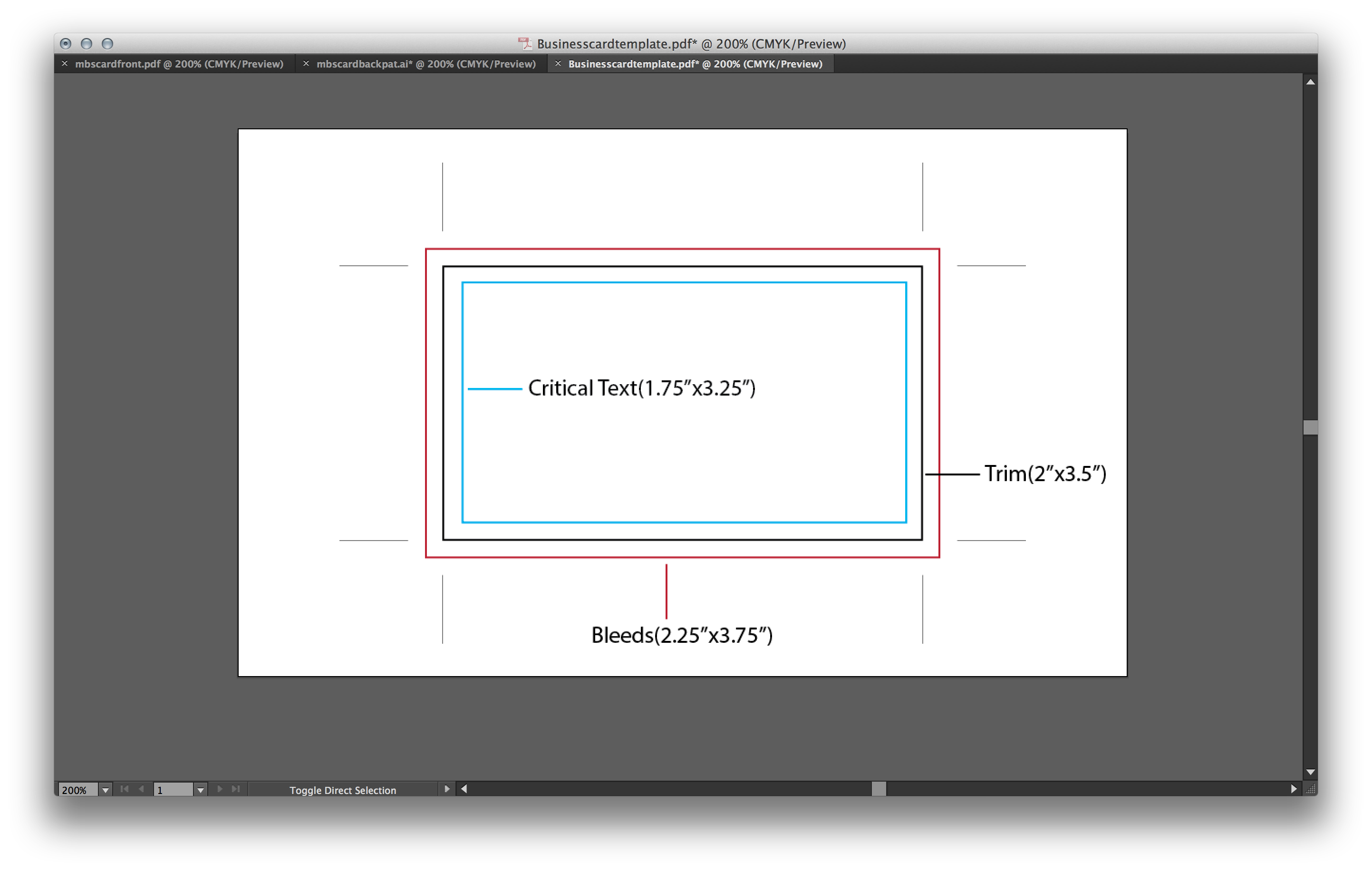 Business Card Format Template