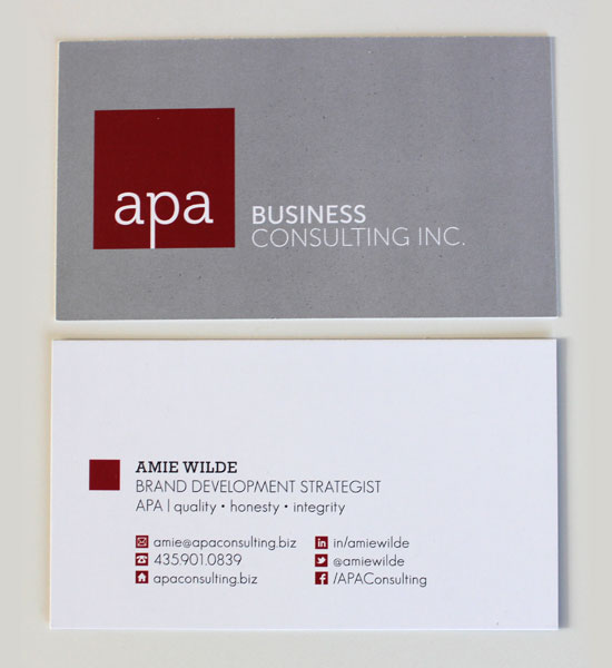 Business Cards with Social Media Icons
