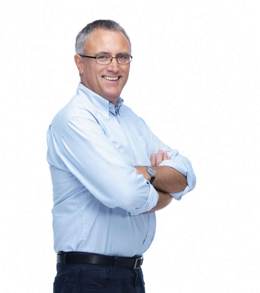 Business Man Standing with White Background