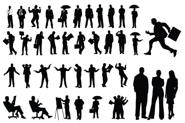 Business People Silhouette Vector